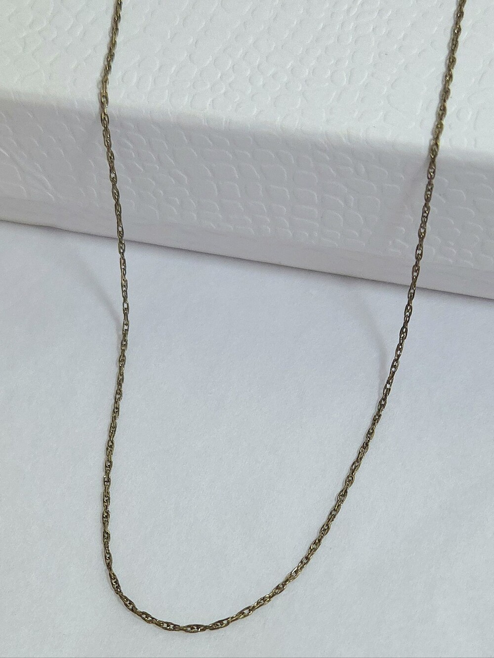 Vintage 1/20 14K Gold Rope Chain Necklace Marathon Jewelry 20" Long Marked Clasp